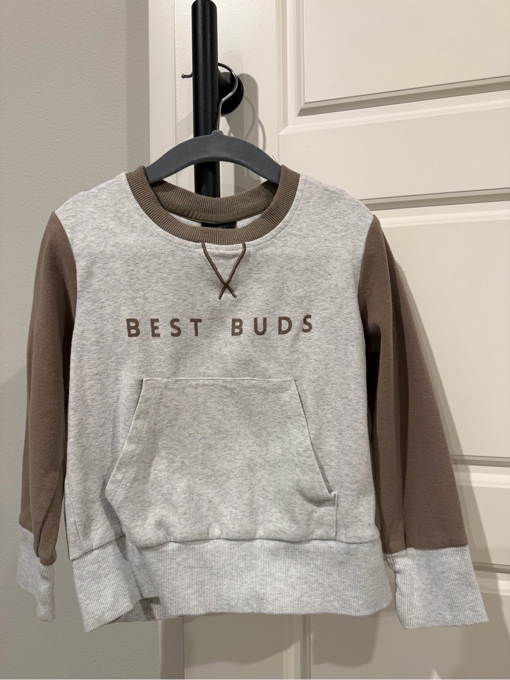 Little Bipsy Best Buds Crewneck Sweatshirt - Gray & Brown